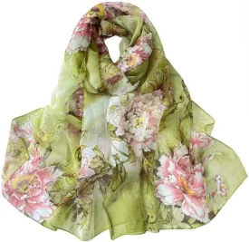 Acotavie Scarfs for Women Lightweight Scarves Fashion Print Floral Pattern Sheer Scarf Shawl Wraps