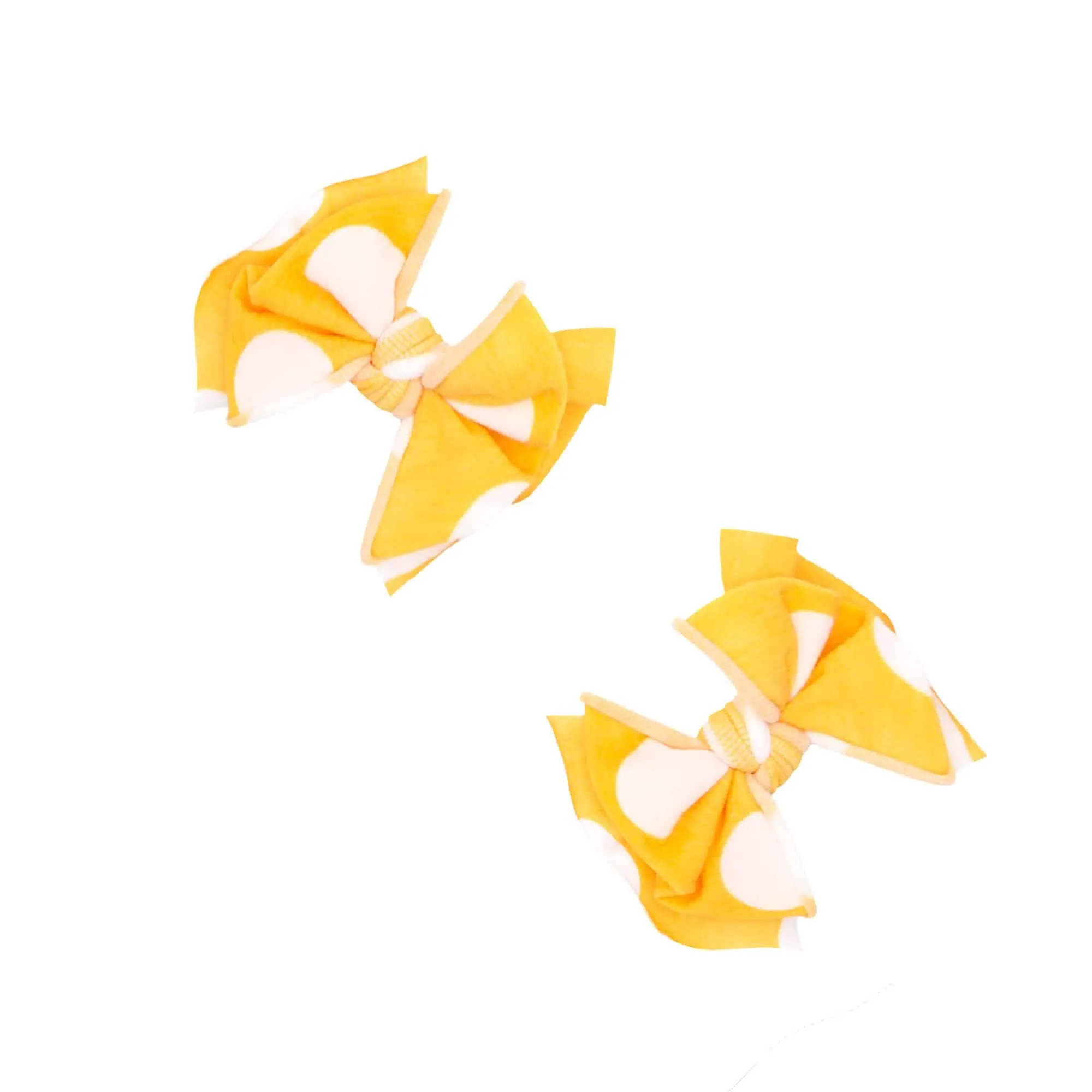 Baby Bling Printed Baby FAB Clips: Yellow Polka Dot