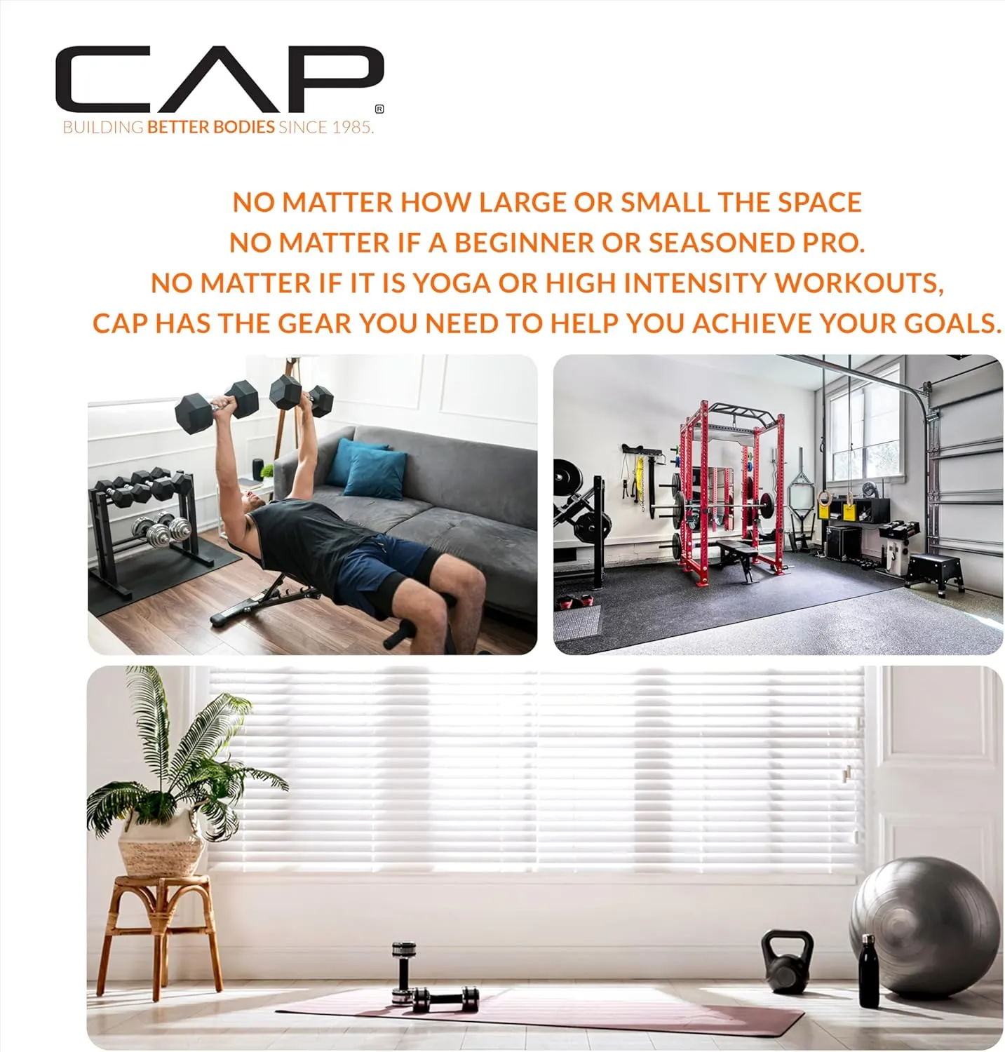 CAP Barbell Cast Iron Hex Dumbbell | Multiple Options