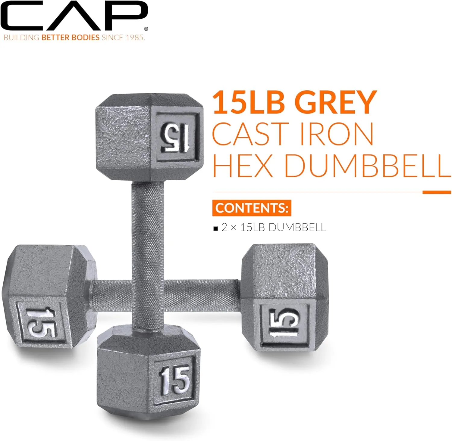 CAP Barbell Cast Iron Hex Dumbbell | Multiple Options