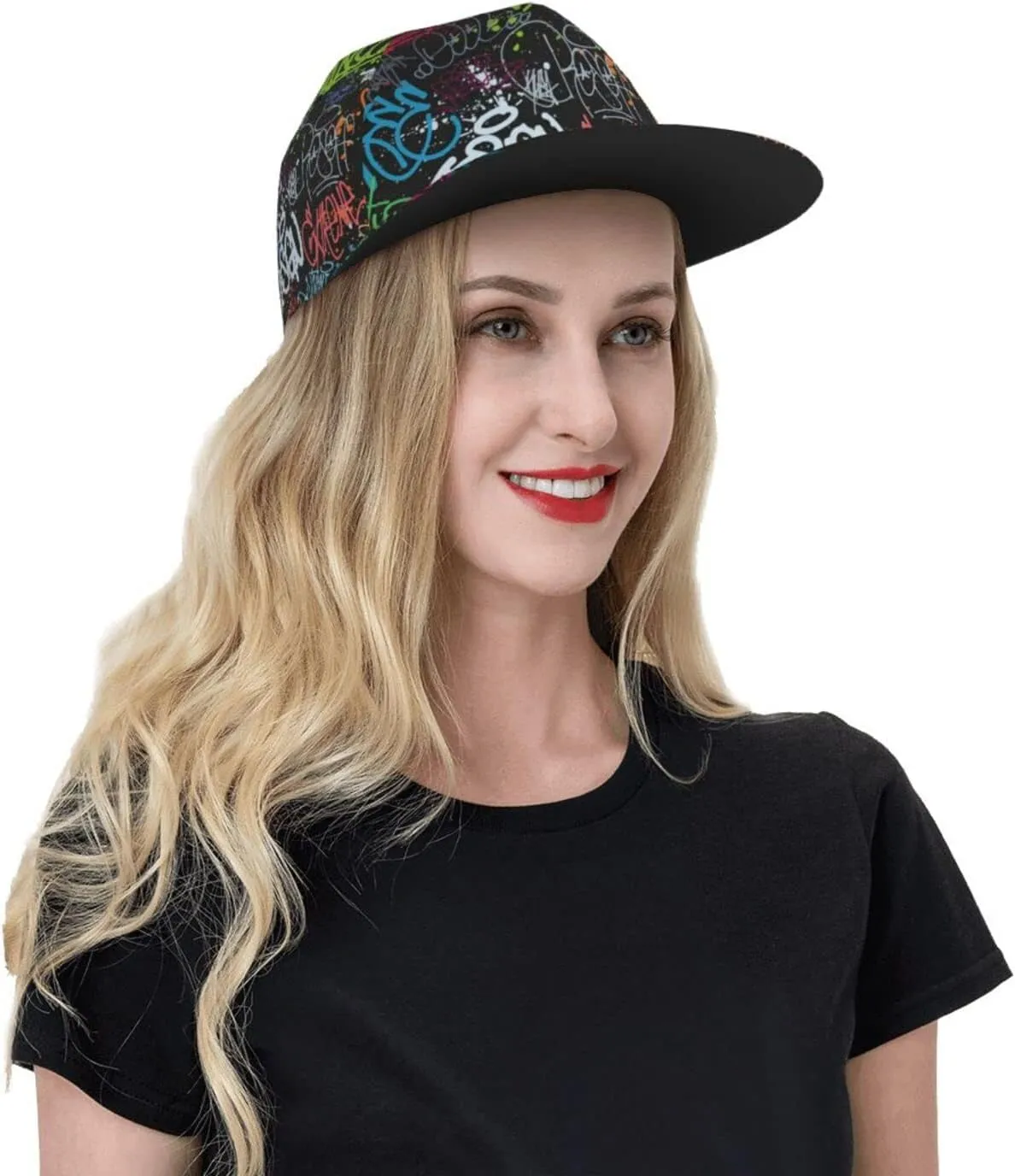 Colorful Graffiti Art Hat Women Men Cute Graffiti Adjustable Trucker Hats Retro Baseball Cap
