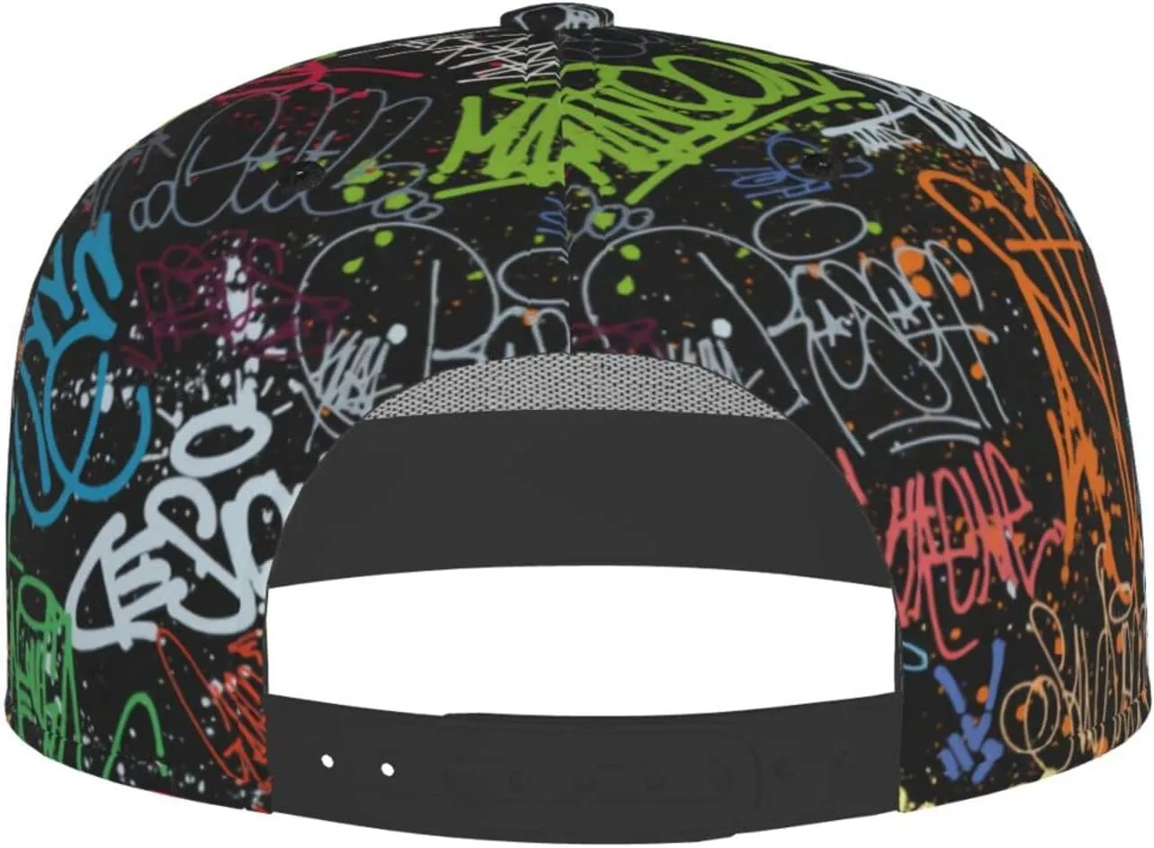 Colorful Graffiti Art Hat Women Men Cute Graffiti Adjustable Trucker Hats Retro Baseball Cap