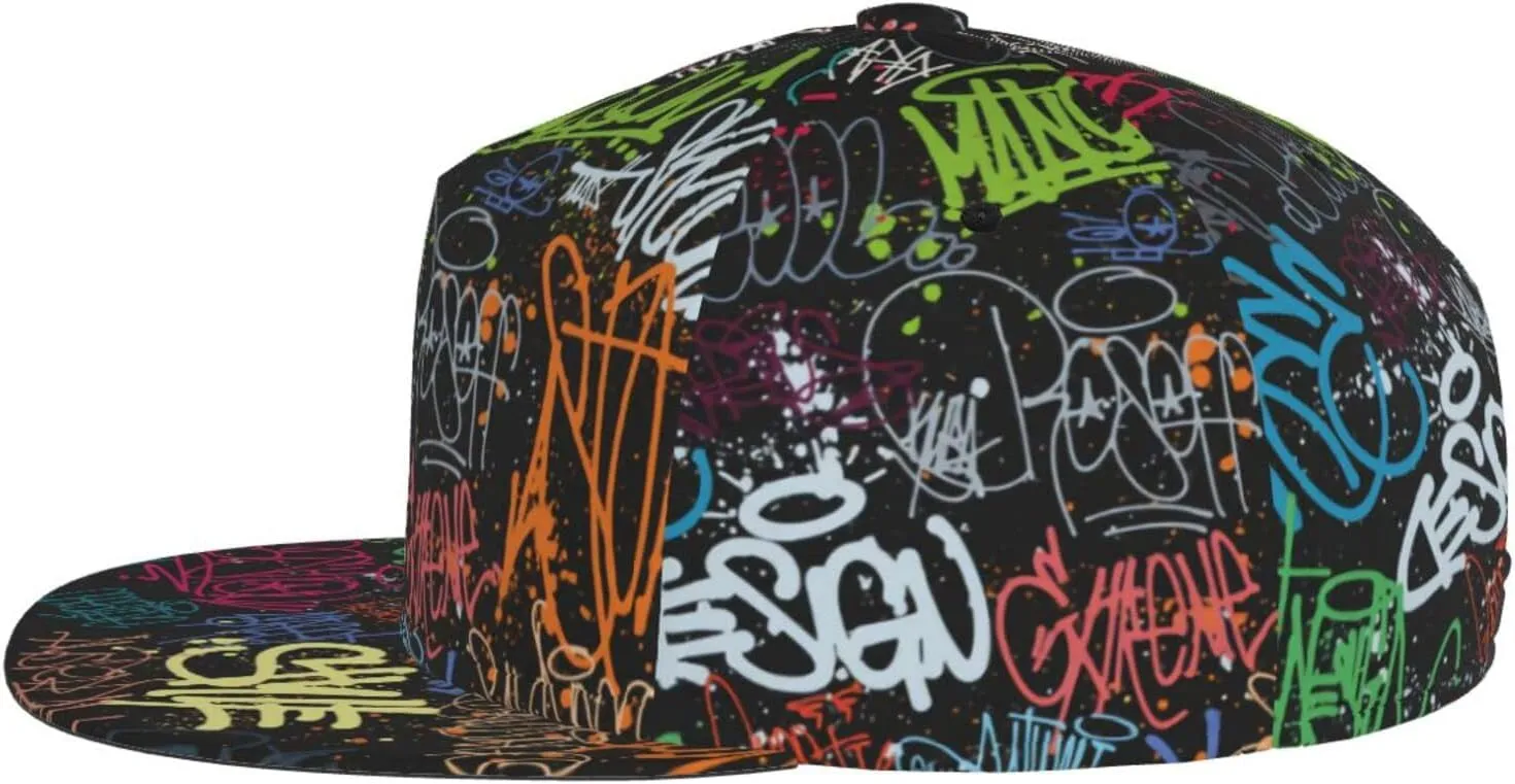 Colorful Graffiti Art Hat Women Men Cute Graffiti Adjustable Trucker Hats Retro Baseball Cap