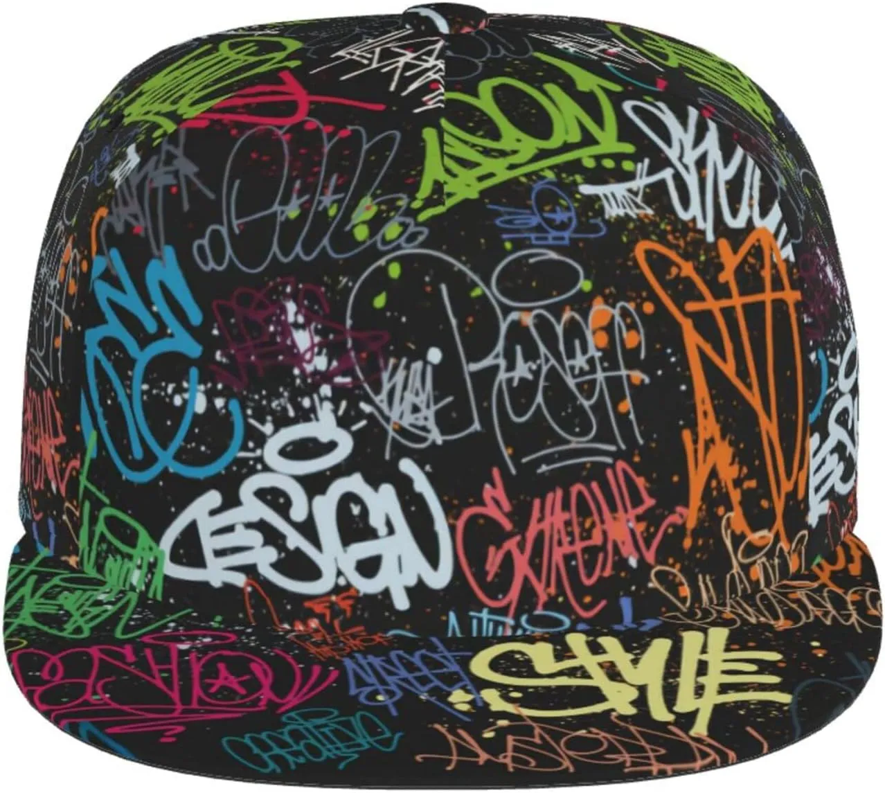 Colorful Graffiti Art Hat Women Men Cute Graffiti Adjustable Trucker Hats Retro Baseball Cap