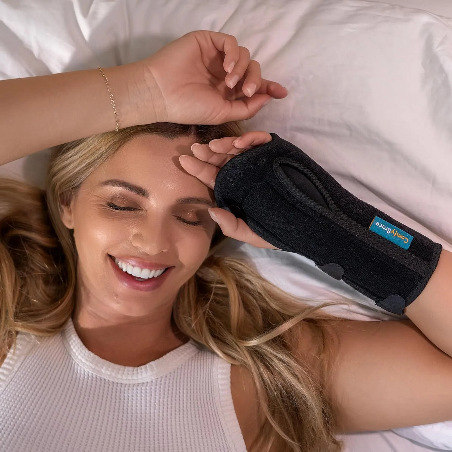 ComfyBrace Carpal Tunnel Wrist Brace (Pack of 2) with Splint and Palm Cushion - (Adjustable and Fits Both Hands) - for Support, Carpal Tunnel, Tendonitis, Wrist Injury, and Pain