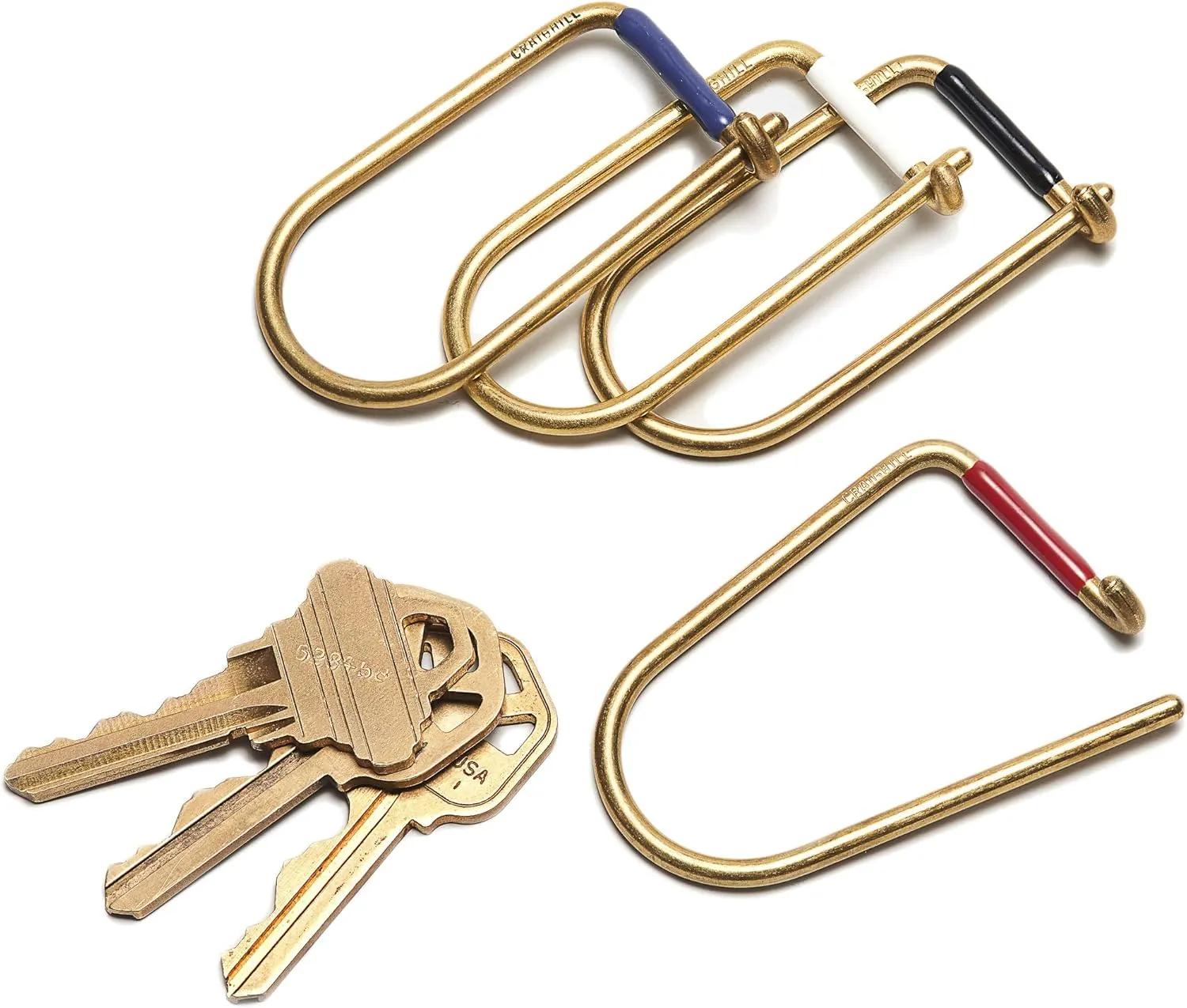 Craighill Wilson Keyring - 2 Minimalist Carabiner Clip, Keychain for Car Keys