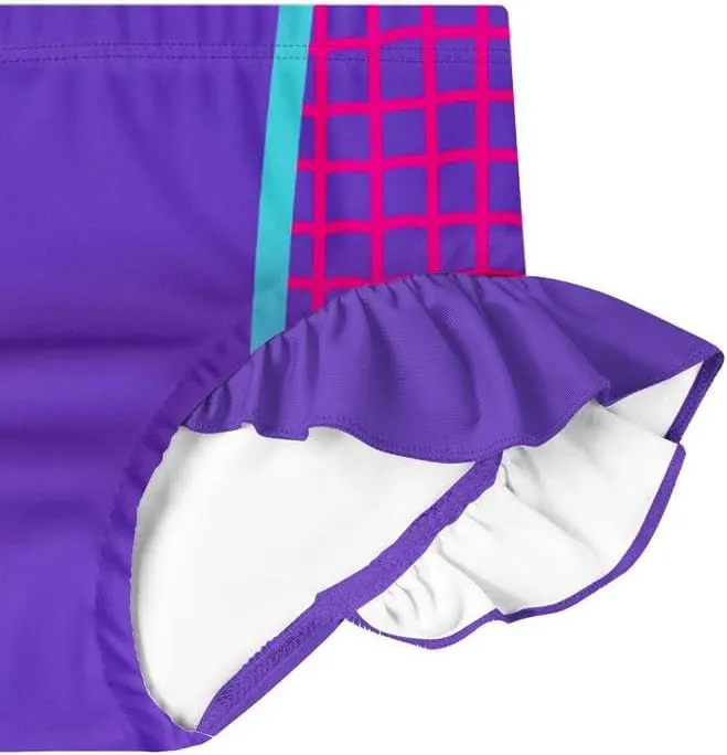 Girls Rash Guard Bathing Suits Kids Swimsuits Long Sleeve Swimwear 3-8 Years