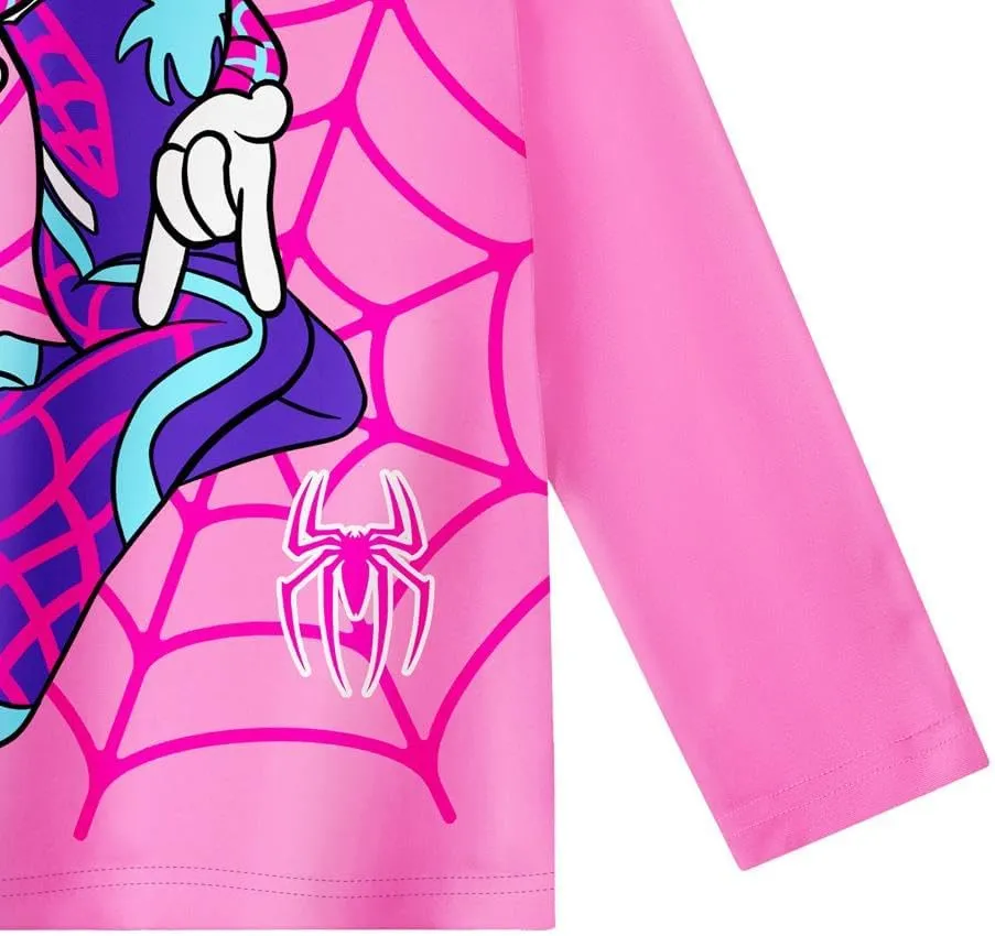 Girls Rash Guard Bathing Suits Kids Swimsuits Long Sleeve Swimwear 3-8 Years