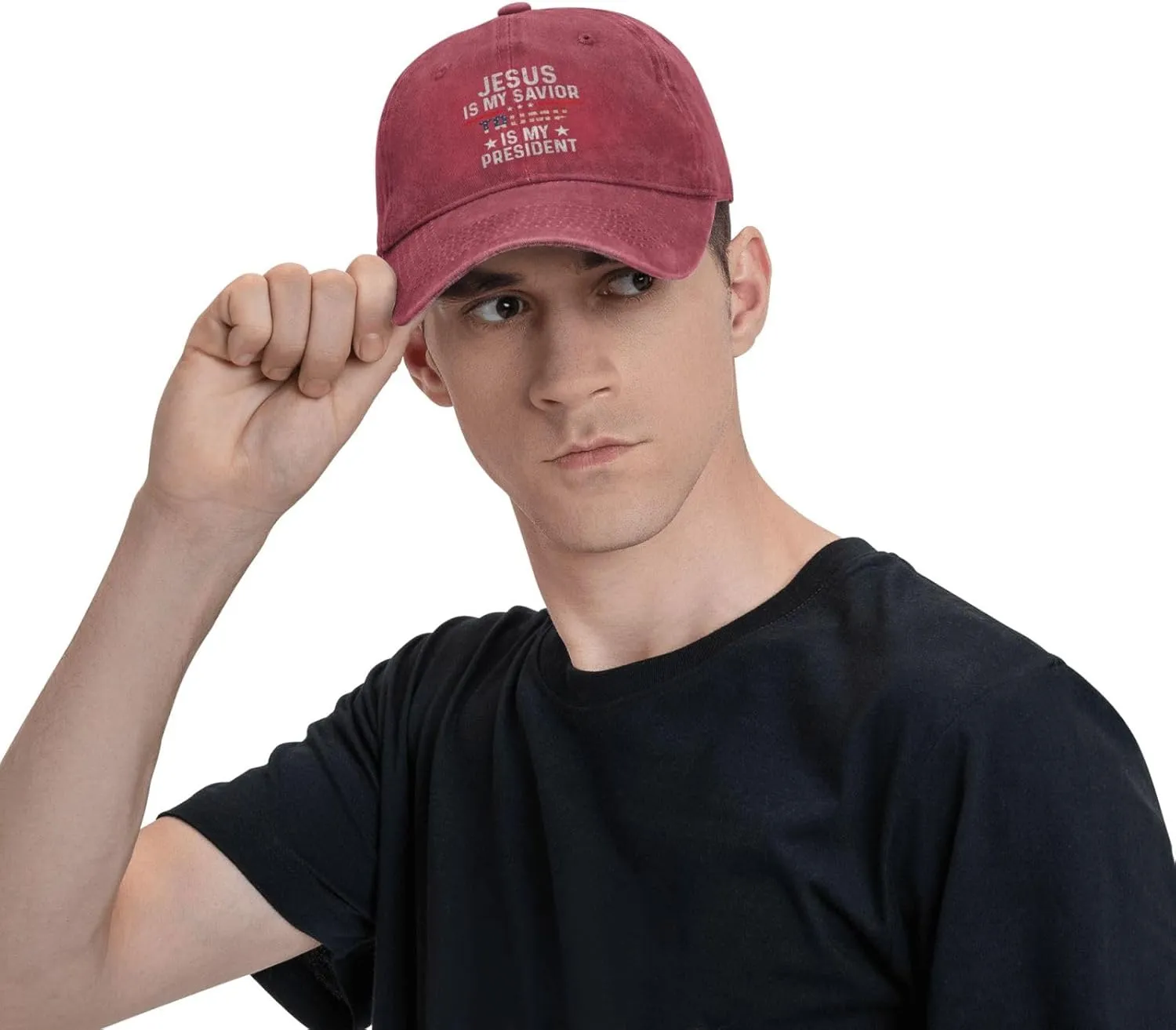 Jesus is My Savior is My President Hat for Men Baseball Hat Fashionable Caps
