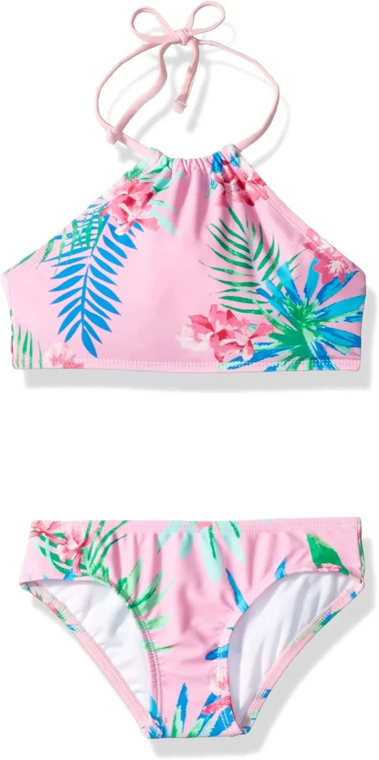 Kanu Surf Girls' Mahina UPF 50  Beach Sport Halter Bikini 2-Piece Swimsuit