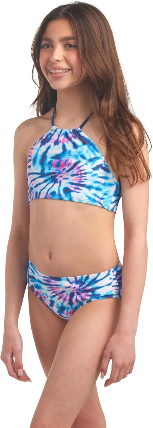 Kanu Surf Girls' Mahina UPF 50  Beach Sport Halter Bikini 2-Piece Swimsuit
