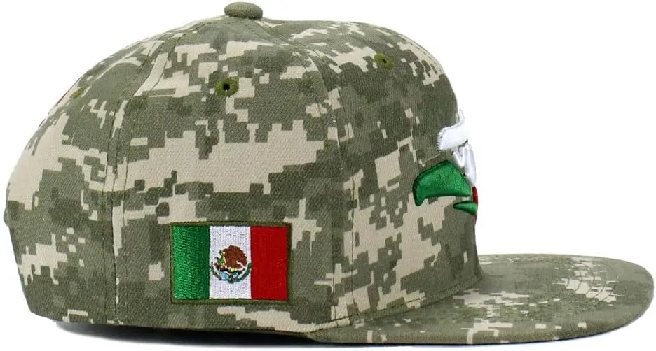Mexican Mexico Hat Hecho En Mexico Eagle Aguila Embroidered Adjustable Snapback Flat Bill Baseball Cap