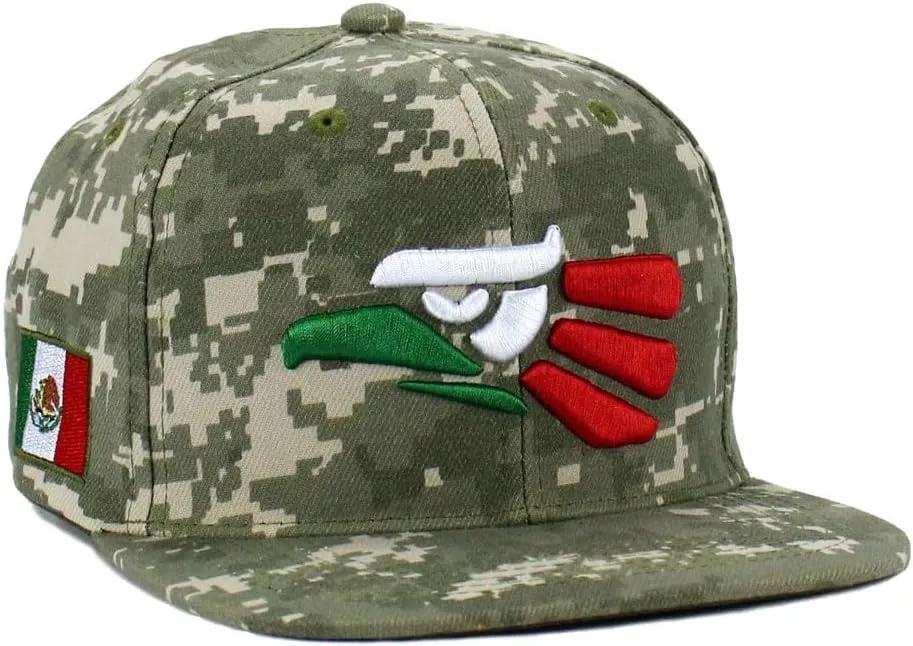 Mexican Mexico Hat Hecho En Mexico Eagle Aguila Embroidered Adjustable Snapback Flat Bill Baseball Cap