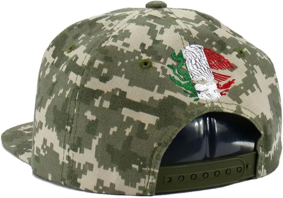 Mexican Mexico Hat Hecho En Mexico Eagle Aguila Embroidered Adjustable Snapback Flat Bill Baseball Cap