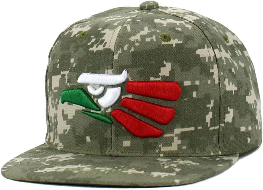 Mexican Mexico Hat Hecho En Mexico Eagle Aguila Embroidered Adjustable Snapback Flat Bill Baseball Cap
