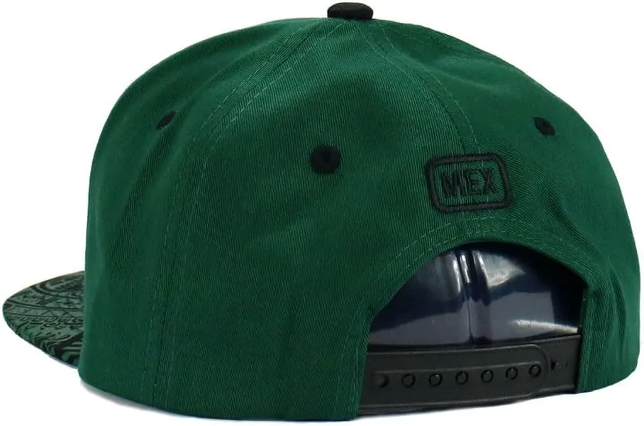 Mexico Mexican Hat Aztec Hecho En Mexico Eagle Aguila Embroidered Snapback Size Adjustable Flat Bill Baseball Cap