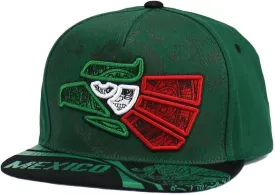 Mexico Mexican Hat Aztec Hecho En Mexico Eagle Aguila Embroidered Snapback Size Adjustable Flat Bill Baseball Cap