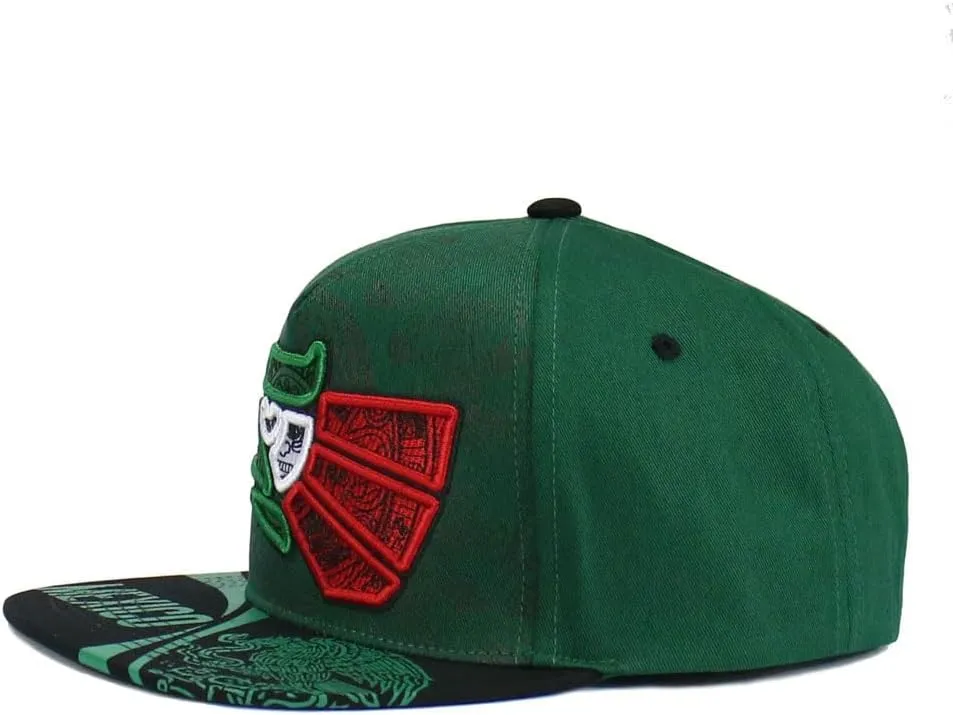 Mexico Mexican Hat Aztec Hecho En Mexico Eagle Aguila Embroidered Snapback Size Adjustable Flat Bill Baseball Cap