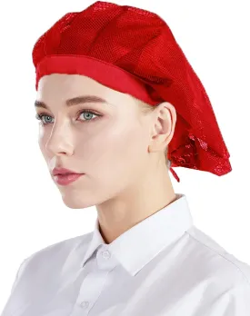 Nanxson 3pcs Chef Hat Kitchen hat Food Service Hair Nets Mesh Cap Cooking Chef Cap CF9060