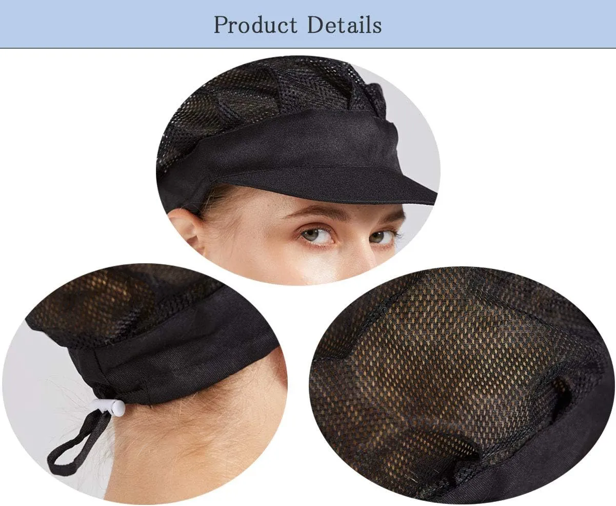 Nanxson 3pcs Unisex Chef Hat Elastic Kitchen Chef Hat Cooking Chef Cap Food Service Hair Net CF9061