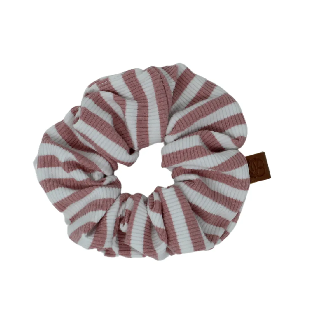 Ribbed Striped Scrunchies