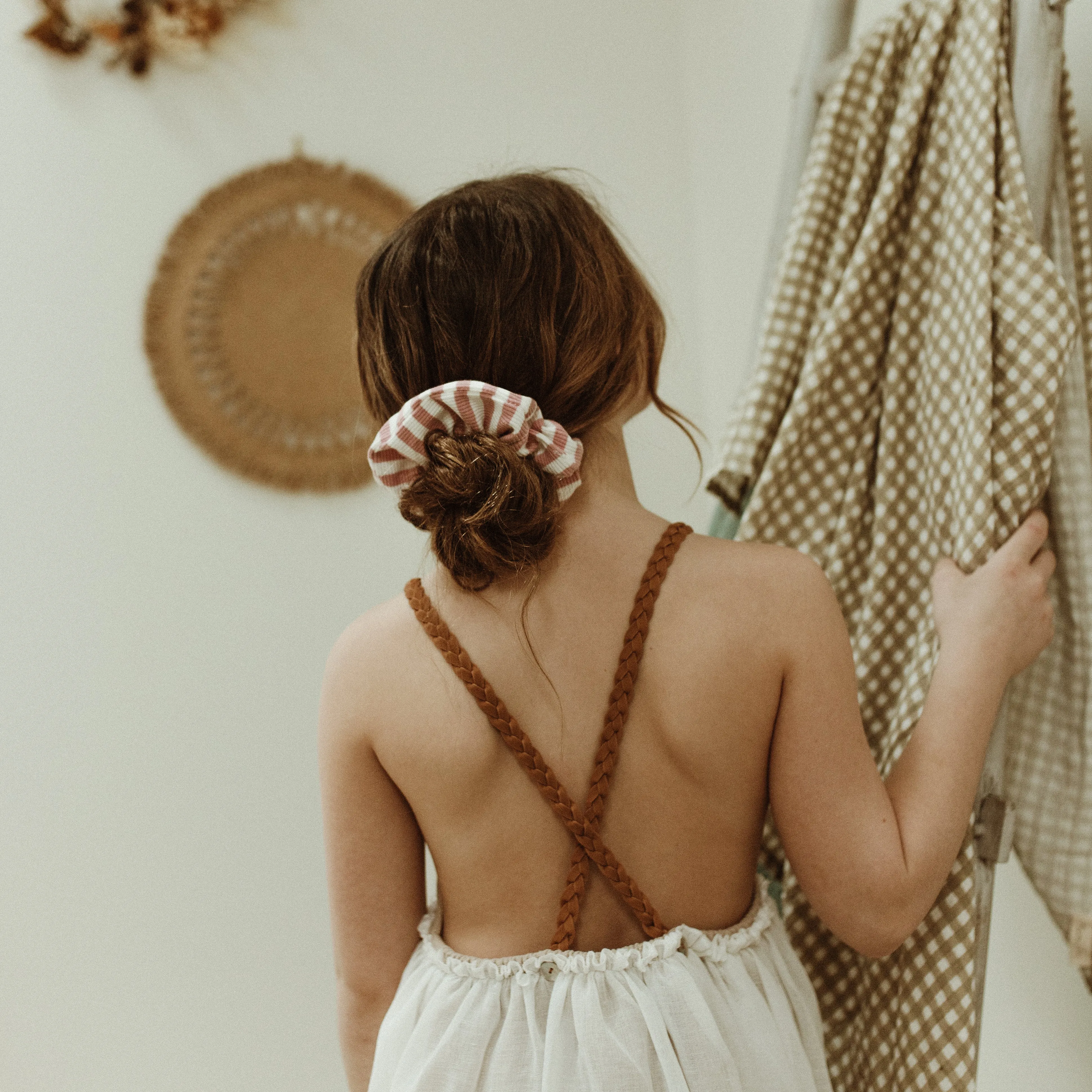 Ribbed Striped Scrunchies
