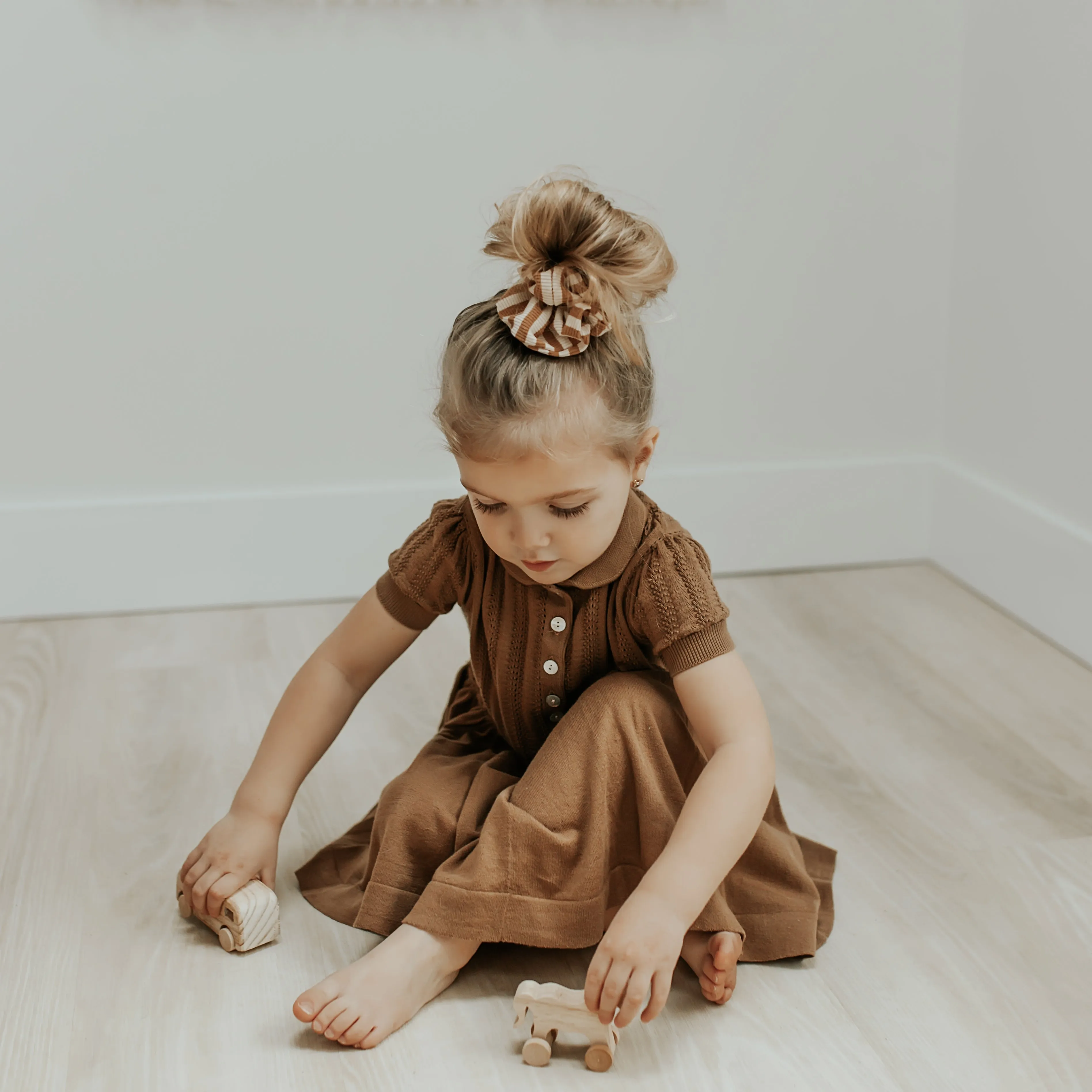 Ribbed Striped Scrunchies