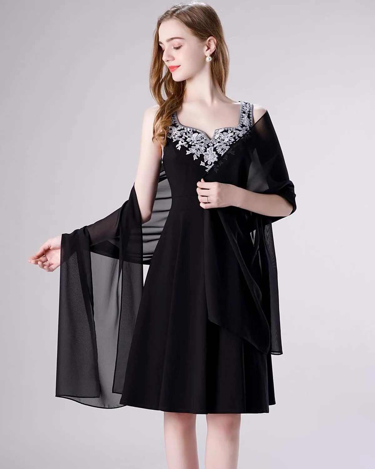 Soft Chiffon Scarfs Shawls and Wraps for Evening Dresses Wedding Shawl Wraps Bridal Scarve for Women