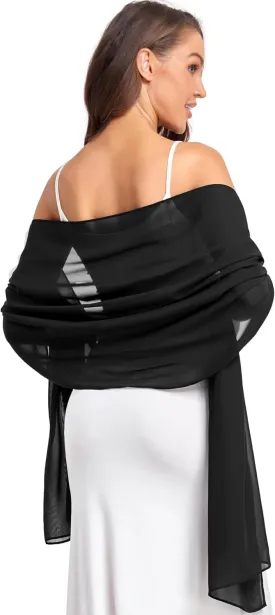 Soft Chiffon Scarfs Shawls and Wraps for Evening Dresses Wedding Shawl Wraps Bridal Scarve for Women