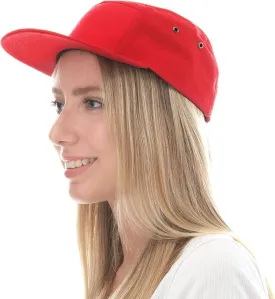 The Hat Depot Made in USA Cotton Twill 5 Panel Flat Brim Genuine Leather Brass Biker Board Cap