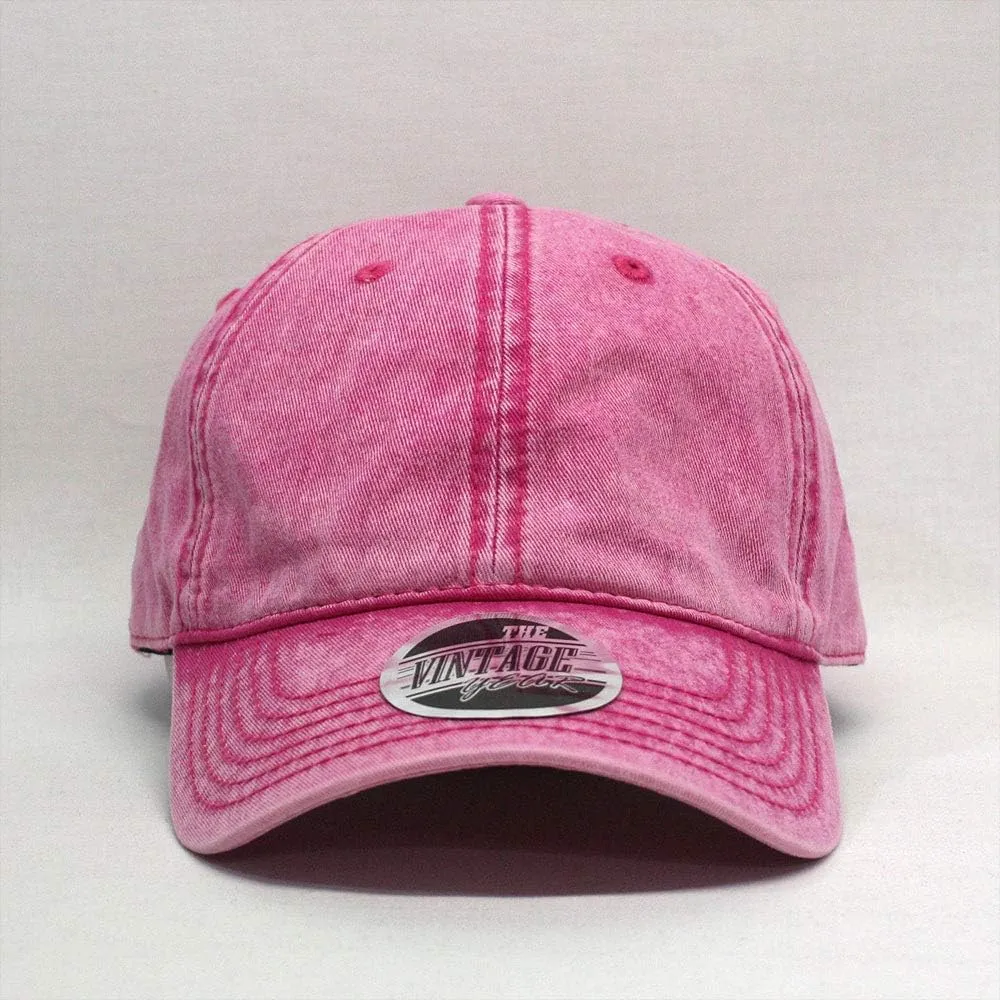 The Vintage Year Snow Washed Cotton Twill Low Profile Adjustable Baseball Cap