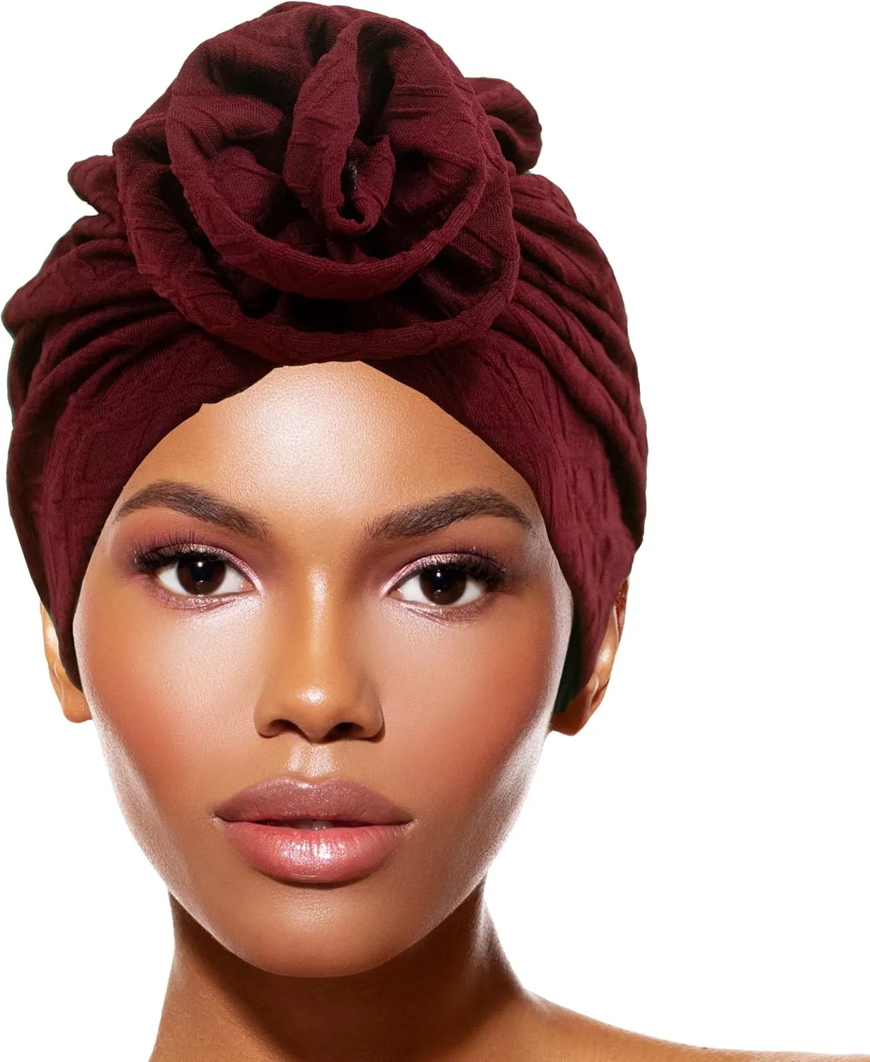 TouchUps Hair Bun Cap Hair Protection Head Wrap Hairbun Cap Wrap African Turban Pattern Headwrap Headscarf