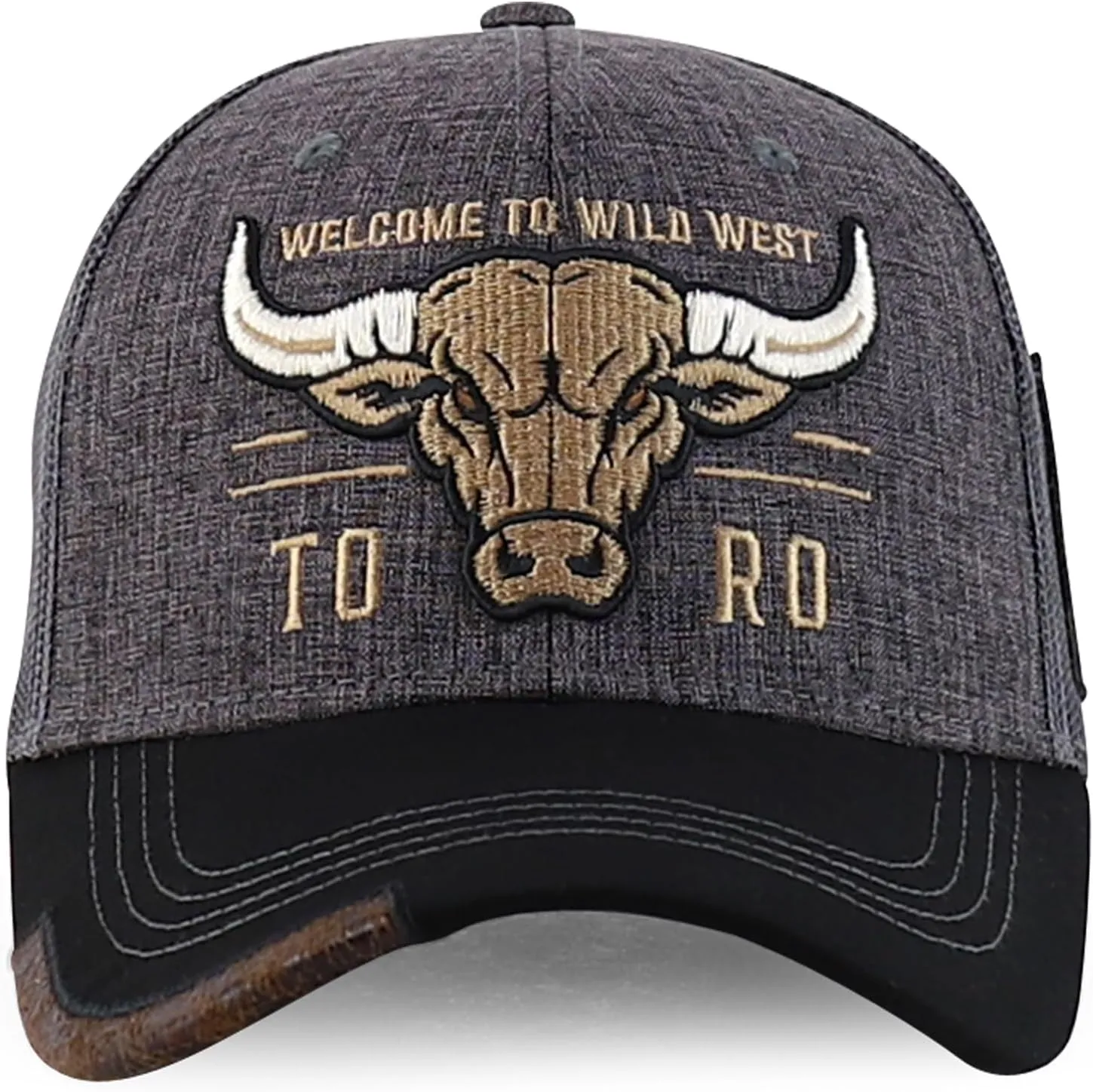 Trendy Apparel Shop Bull Embroidered Western Snapback Trucker Cap