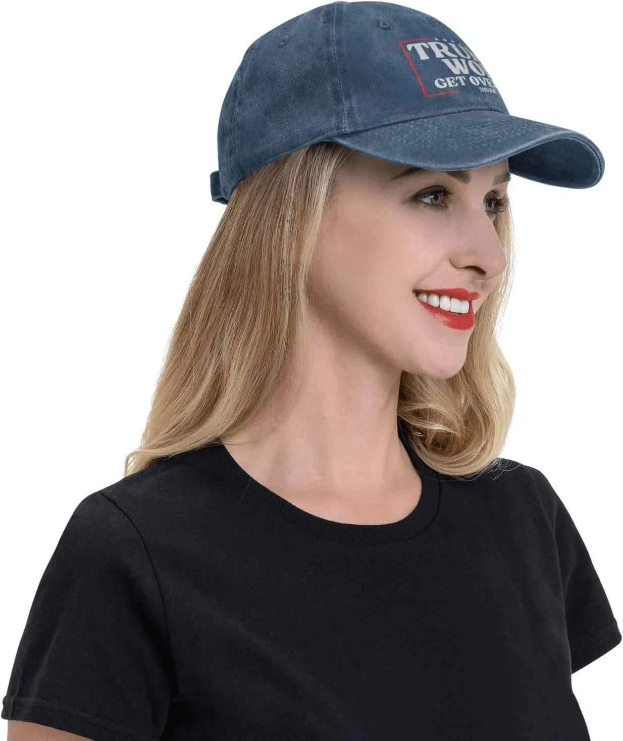 Trump Won Cap Get Over It 2024 Election We Took America Back Low Profile Denim Hat