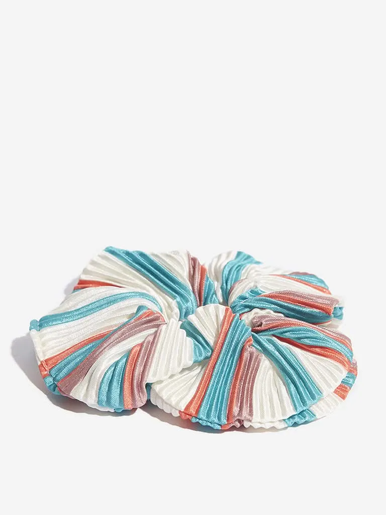 Westside Accessories Multicolour Striped Scrunchies