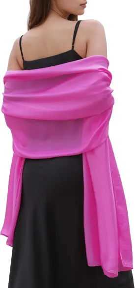Womens Scarf Pashmina Shawls and Wraps for Evening Dresses Like Chiffon Silk Scarf for Bridal Weddings