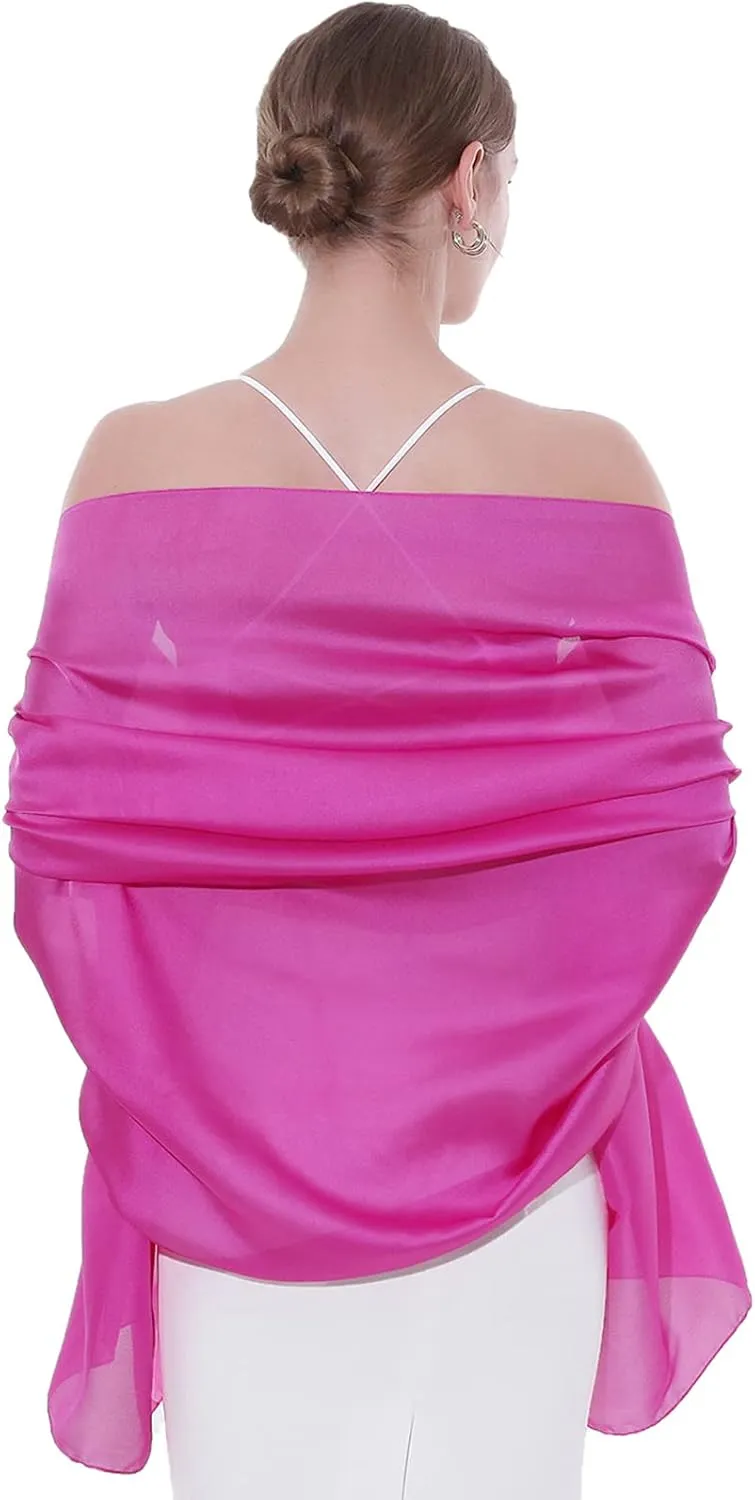 Womens Scarf Pashmina Shawls and Wraps for Evening Dresses Like Chiffon Silk Scarf for Bridal Weddings