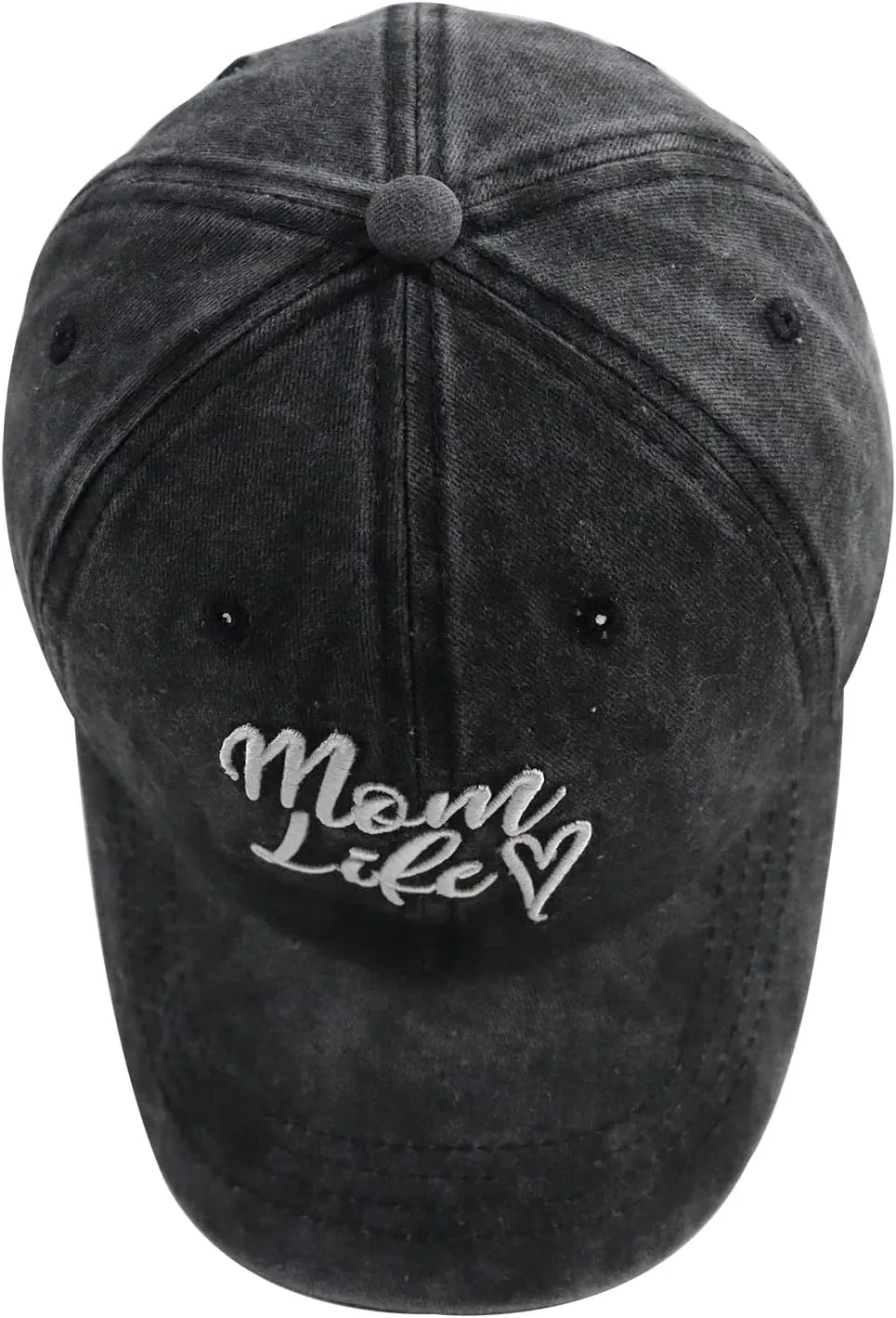 Xpayzere Mom Life Heart Baseball Cap for Women, Adjustable Cotton Embroidery Mama Hat