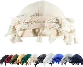 YuMENo Turban for Men Women Vintage Twist Durag Head Wraps Satin Lined Halo Turban with Tassel Waves Braids